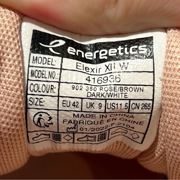 Energetics Elexir XII W Light Pink Women’s Running Shoes Size 11.5 Brown White - Picture 9 of 14